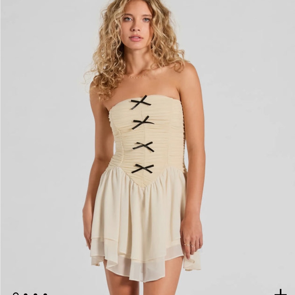 Windsor strapless a-line mini dress